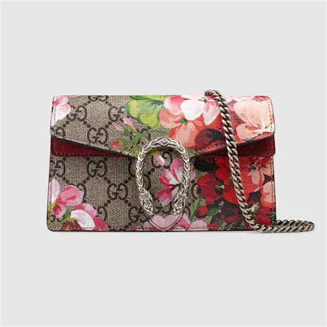 gucci dionysus gg blooms super mini bag neutral multi